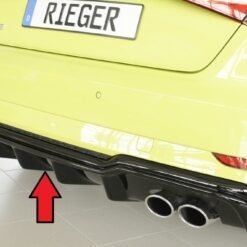 Difusor Audi A3 S3 (8V) 5-dr. (sportback 8VA) 09.16-  (S-LINE) -Preto Brilhante