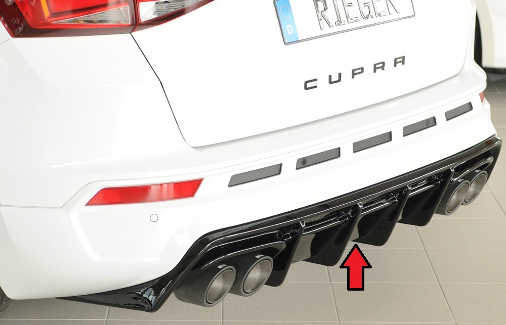 Difusor Seat Ateca Cupra (5FP) 09.18-07.20 -Preto Brilhante