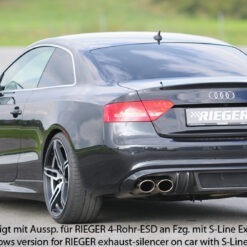 Alternative view of Difusor Audi A5 (B8/B81) coupe 06.07-07.11  (Não SLINE) -Look Carbono
