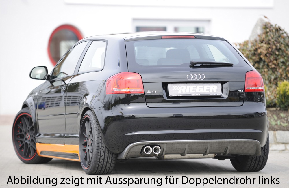 Difusor Audi A3 (8P) Sportback 07.08- (Não SLINE) -Look Carbono - Image 2