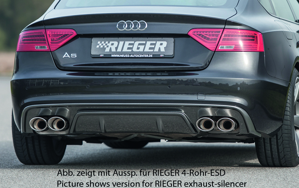 Difusor Audi A5 (B8/B81) sportback 10.11-06.16 Look Carbono (S-LINE)