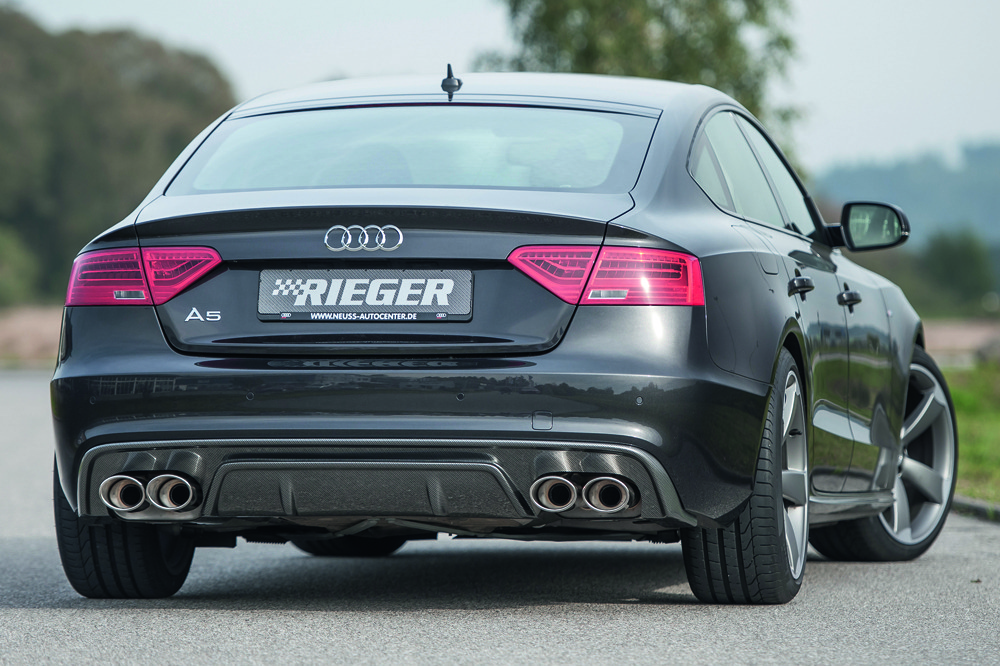 Difusor Audi A5 S5 (B8/B81) sportback 10.11-06.16 Look Carbono (S-LINE) - Image 2