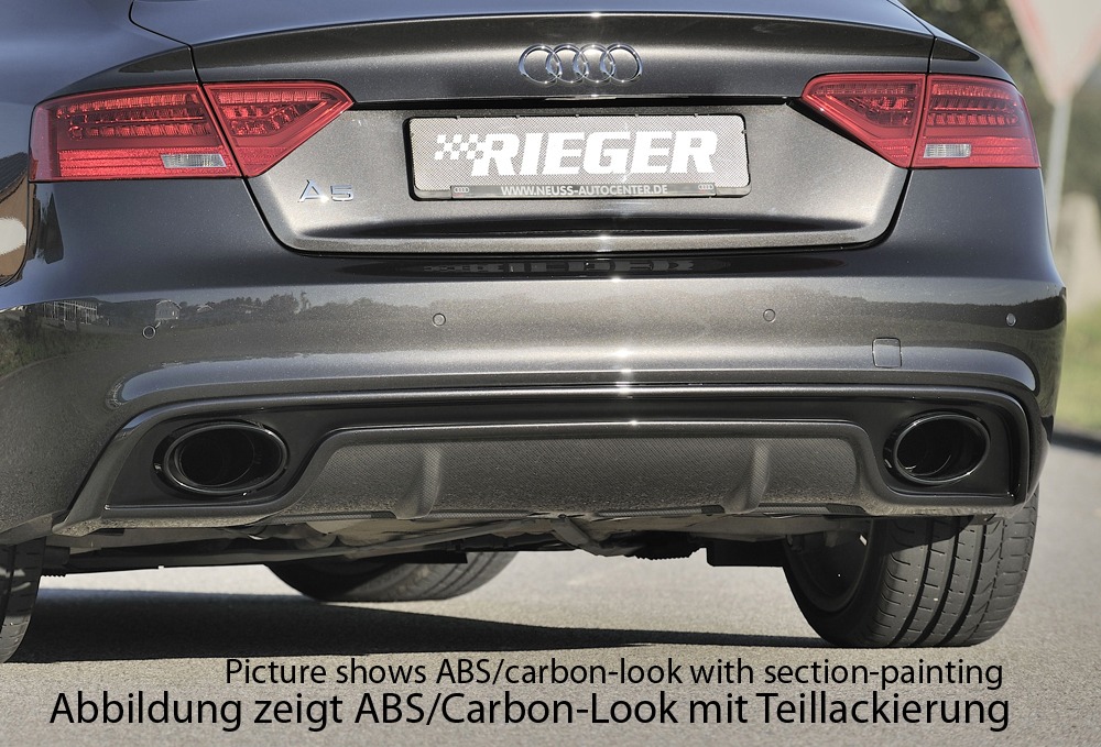 Difusor Audi A5 S5 (B8/B81) sportback 10.11-06.16 (S-LINE) -Look Carbono