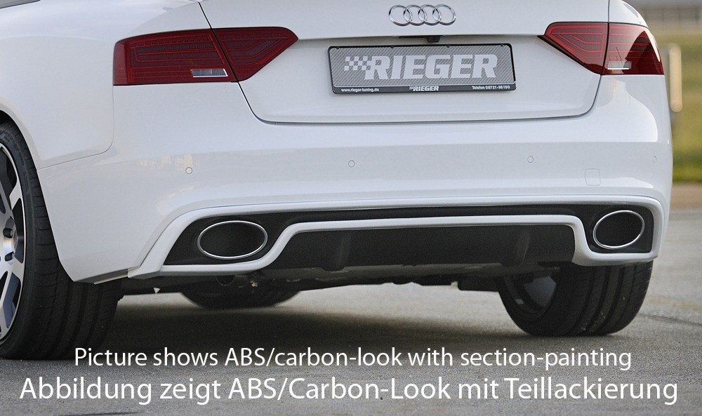 Difusor Audi A5 S5 (B8/B81) sportback 10.11-06.16 (S-LINE) -Look Carbono - Image 3