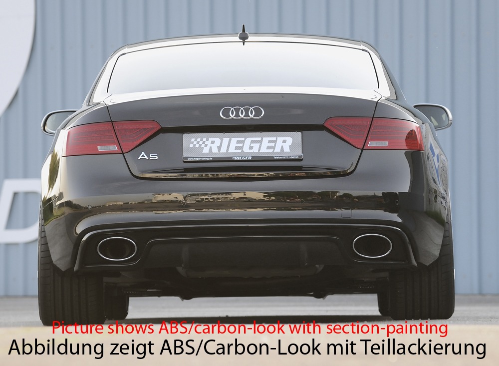 Difusor Audi A5 S5 (B8/B81) sportback 10.11-06.16 (S-LINE) -Look Carbono - Image 4