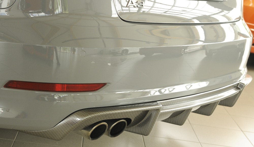 Difusor Audi A3 (8V) 5-dr. (sedan 8VS) 07.12-08.16 (S-LINE) -Look Carbono - Image 2