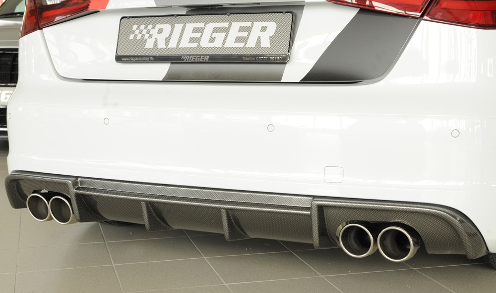 Difusor Audi A3 S3 (8V) 5-dr. (sportback 8VA) 05.13-08.16 Look Carbono (S-LINE) - Image 2