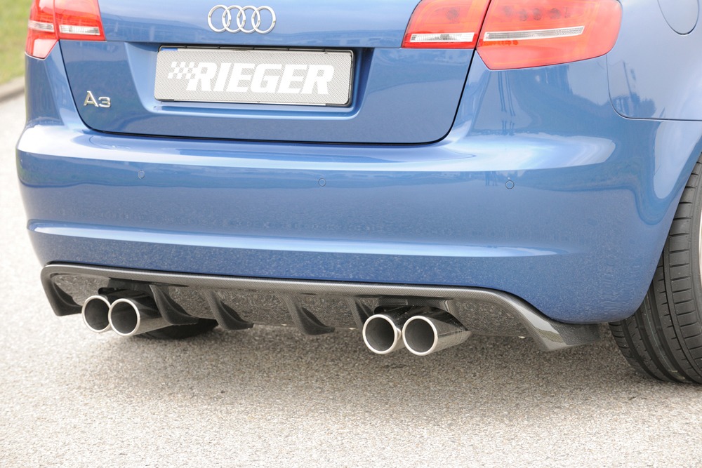 Difusor Audi A3 (8P) convertible 07.08- (Não SLINE) -Look Carbono