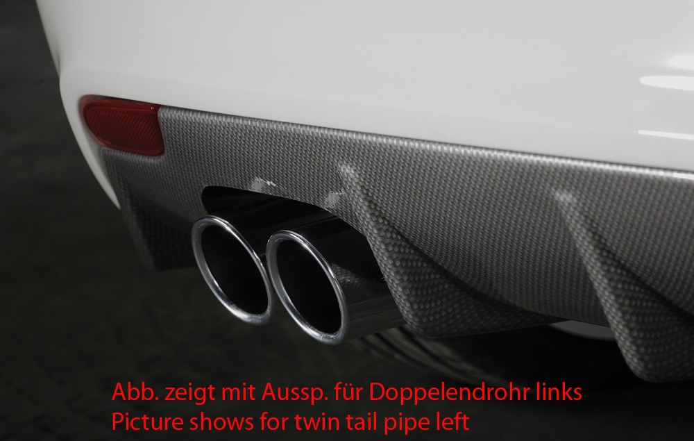 Difusor Audi A1 (8X) 5-dr. (sportback) 08.10-12.14 (Não SLINE) -Look Carbono - Image 3