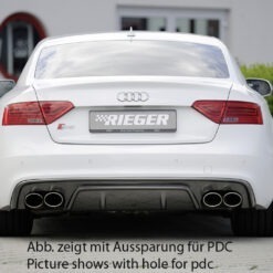 Difusor Audi A5 (B8/B81) coupe 10.11-06.16  Preto Mate (Não S-LINE)