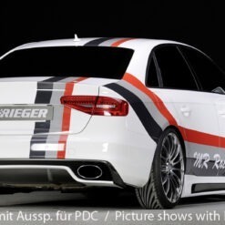 Alternative view of Difusor Audi A4 (B8/B81) sedan 01.12-  Preto Mate (Não S-LINE)