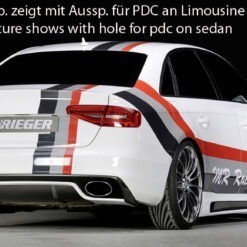Alternative view of Difusor Audi A4 (B8/B81) avant 01.12-  Preto Mate (Não S-LINE)