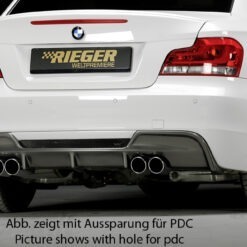 Difusor BMW 1-series E82, E88  (182 / 1C) coupe 10.07- Preto Mate