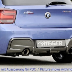 Difusor BMW 1-series F21  (1K2) sedan / 2-dr. 09.12-03.2015  Preto Mate