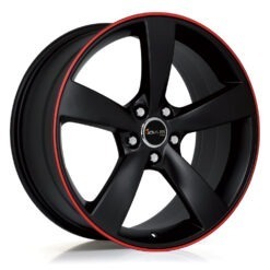 AVUS AF10 21x10 ET50 5x130 MATT BLACK RED LINE