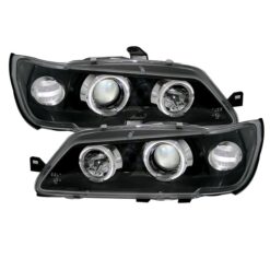 Faróis com Angel Eyes Peugeot 306 93-97 Negro