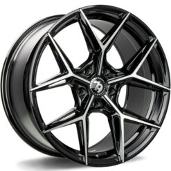 79Wheels SCF-B 20x9 ET30 5x112 BLACK POLISHED FACE