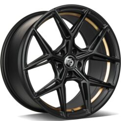 79Wheels SCF-B 18x9 ET35 5x120 MATT BLACK GOLD BARREL