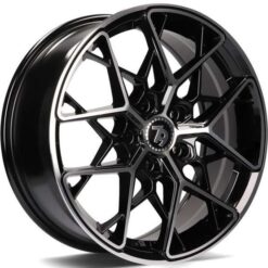79Wheels SCF-C 17x7 ET40 5x114.3 GLOSS BLACK POLISHED FACE