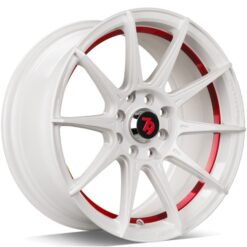 79Wheels SCF-F 15x7 ET35 4x100, 114.3 WHITE RED BARREL
