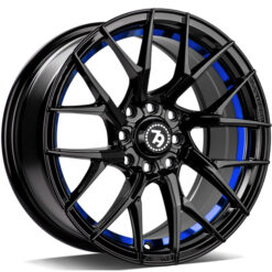 79Wheels SCF-G 15x7 ET35 4x100, 114.3 GLOSS BLACK BLUE BARREL