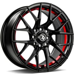 79Wheels SCF-G 15x7 ET35 4x100, 114.3 GLOSS BLACK RED BARREL