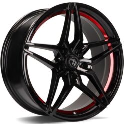 79Wheels SV-A 18x9 ET35 5x120 GLOSS BLACK RED BARREL