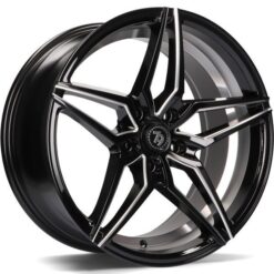 79Wheels SV-A 18x8 ET40 5x114.3 GLOSS BLACK SILVER MILL