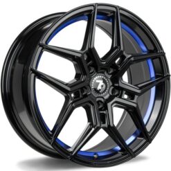 79Wheels SV-B 18x8 ET35 5x120 GLOSS BLACK BLUE BARREL