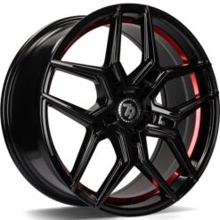 79Wheels SV-B 18x8 ET35 5x120 GLOSS BLACK RED BARREL