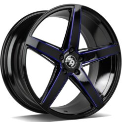 79Wheels SV-N 19x8,5 ET30 5x120 GLOSS BLACK BLUE MILL