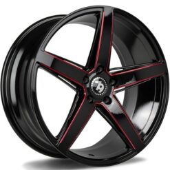 79Wheels SV-N 19x9,5 ET35 5x120 GLOSS BLACK RED MILL