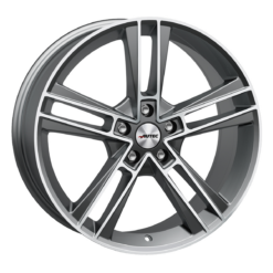 Autec Rias 20x8,5 ET48 5x112 Titanium silver matt polished