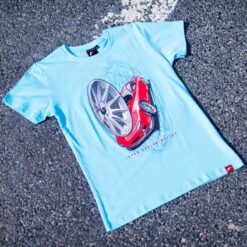 JR Men's T-Shirt JR-11 Car Turquoise Size XL