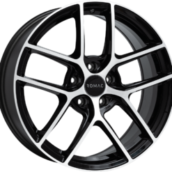 ROMAC DIABLO 19x9 5x112 ET40 -GLOSS BLACK W/ POLISHED FACE