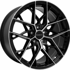ROMAC VORTEX 22x9,5 5x112 ET40 -GLOSS BLACK W/ POLISHED FACE