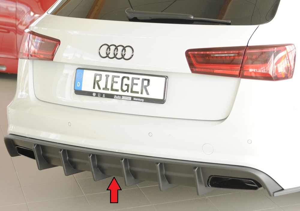 Difusor Audi A6 (4G/C7) sedan 09.14- (S-LINE) -Preto Mate