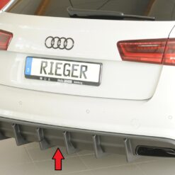 Difusor Audi A6 (4G/C7) sedan 09.14-  (S-LINE) -Preto Mate