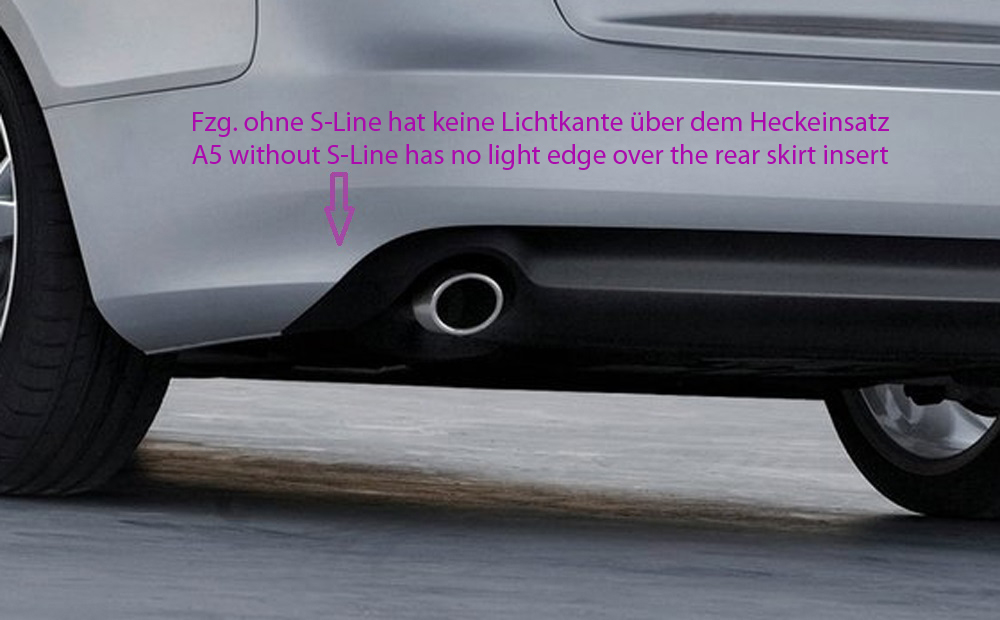 Difusor Audi A5 S5 (B8/B81) sportback 06.07-07.11 (S-LINE) -Preto Mate - Image 5