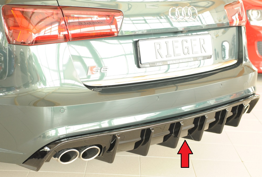 Difusor Audi A6 S6 (4G/C7) sedan 09.14- (S-LINE) -Preto Brilhante