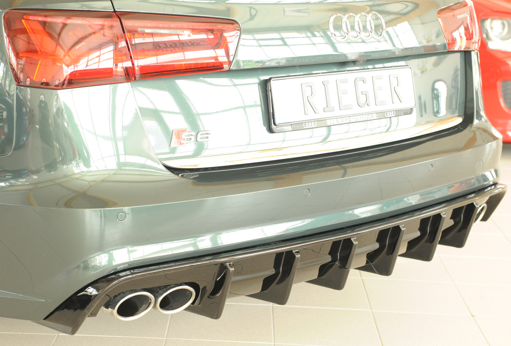 Difusor Audi A6 S6 (4G/C7) sedan 09.14- (S-LINE) -Preto Brilhante - Image 2