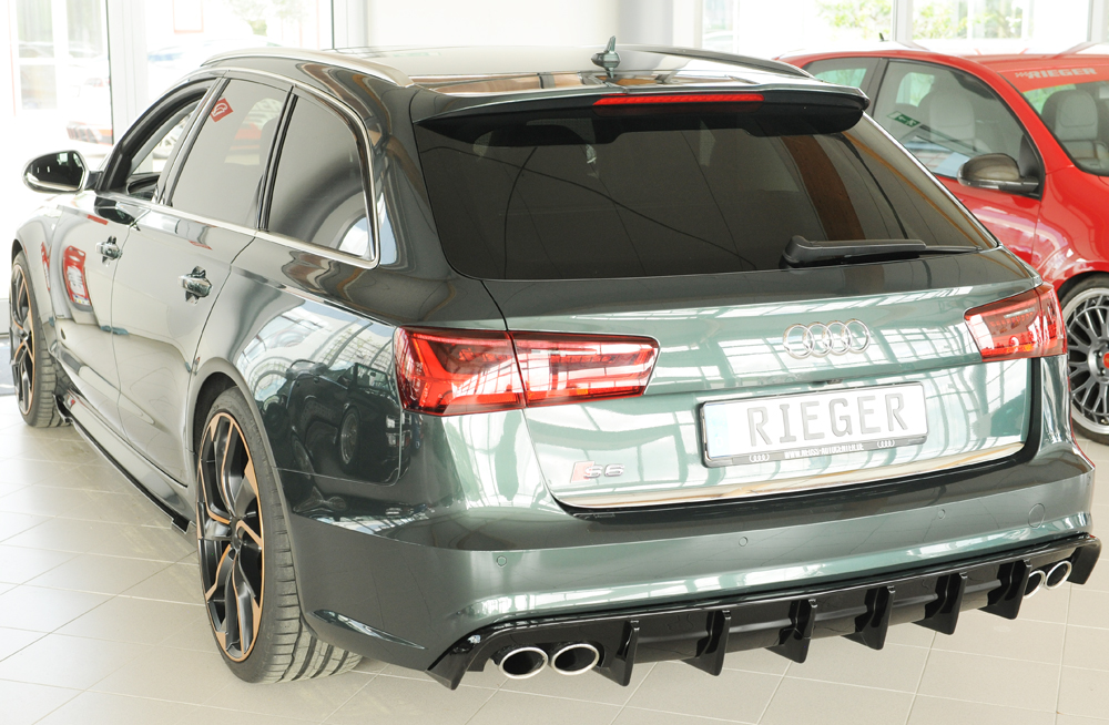 Difusor Audi A6 S6 (4G/C7) sedan 09.14- (S-LINE) -Preto Brilhante - Image 6