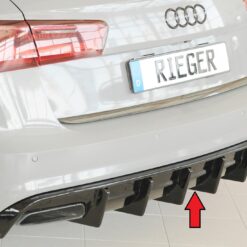 Difusor Audi A6 (4G/C7) sedan 09.14-  (S-LINE) -Preto Brilhante