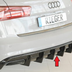 Difusor Audi A6 (4G/C7) sedan 09.14-  (S-LINE) -Preto Brilhante