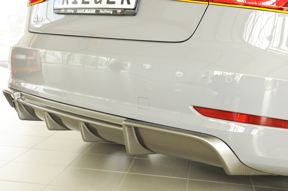 Difusor Audi A3 (8V) 5-dr. (sedan 8VS) 07.12-08.16 (S-LINE) -Look Carbono - Image 8