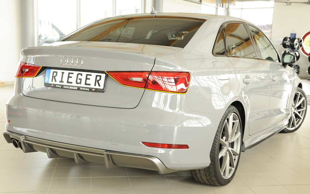 Difusor Audi A3 (8V) 5-dr. (sedan 8VS) 07.12-08.16 (S-LINE) -Look Carbono - Image 9