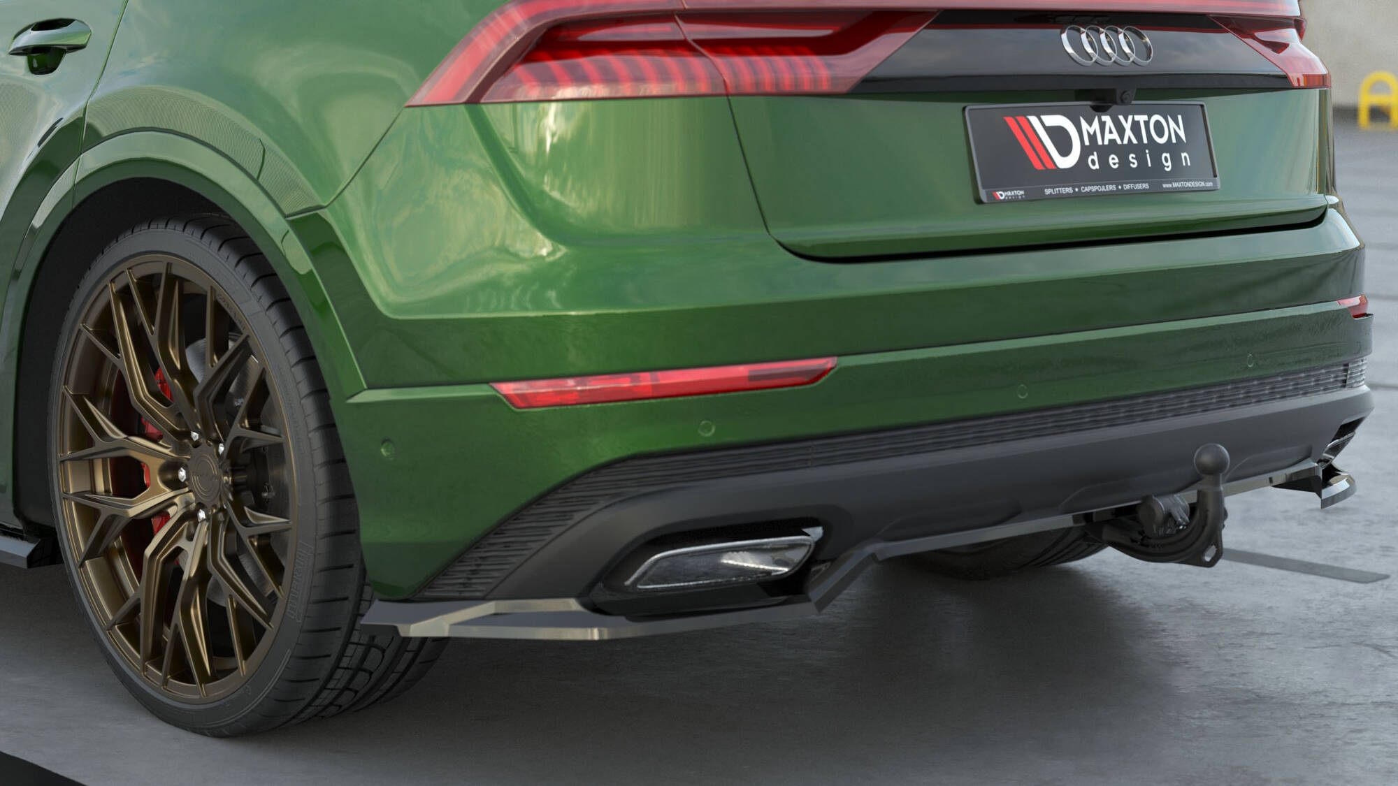 Rear Splitter (with vertical bars) Audi Q8 Mk1 Facelift - Image 5