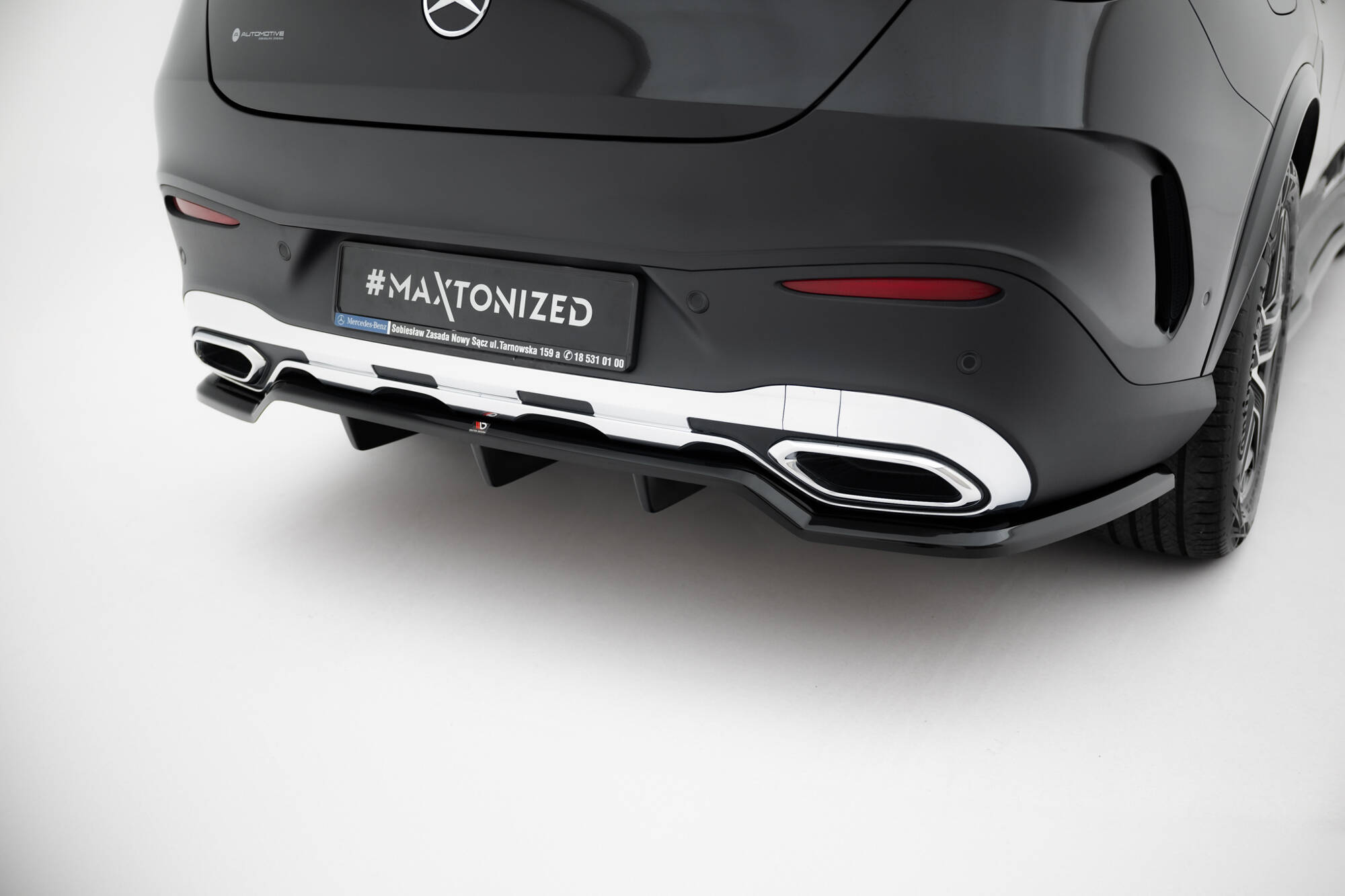 Rear Splitter (with vertical bars) Mercedes-Benz GLC Coupe AMG-Line C254 - Image 3
