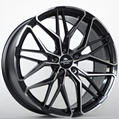 Forzza Stone 20x9 5x112 ET35 -Black Magic Face Polished