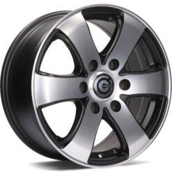 Jante Carbonado MAMMUTH 16x7 ET50 6x130 -MBFP - Matt Black Front Polished